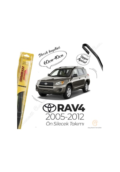 İnwells Hibrit Silecek Takımı Toyota Rav4 2005-2012 İle Uyumlu