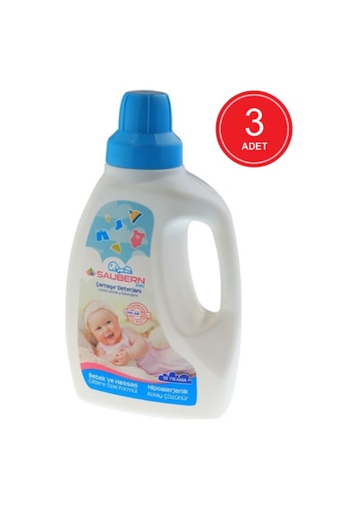 Saubern Hipoalerjenik Sıvı Çamaşır Deterjanı 3 x 750 ML
