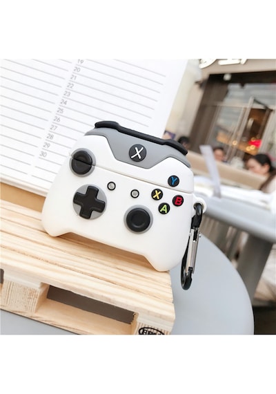 E2M Apple Uyumlu AirPods Pro Kılıf Joystick Beyaz