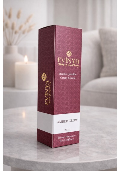 Amber Glow Bambu Çubuklu Oda Kokusu 120 Ml Sıcak & Premium Reed Diffuser Tarçın