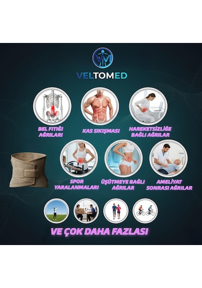 Çelik Balenli Lumbostad 26cm Korse, Ortopedik Korse, Bel Korsesi, Skolyoz, Fıtık, Bej