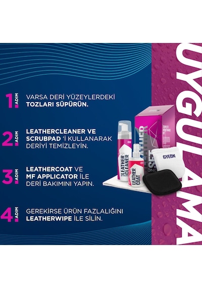 Gyeon Q²m Leatherset Strong Güçlü Deri Temizlik Ve Bakım Seti 5