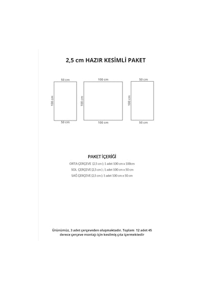 Diecor Dekoratif Boyanabilir Montaja Hazır 2.5 Cm Şık Ve Estetik Duvar Çıtası Oturma Odası Tasarımı Ekru 2,5 Cm Model:xa269