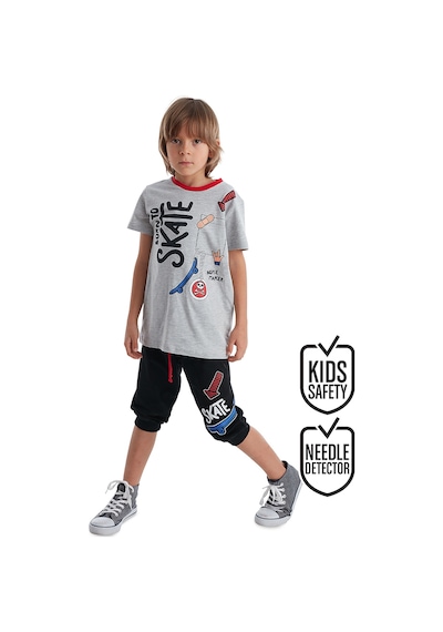 Born to Skate Erkek Çocuk T-shirt Kapri Şort Takım