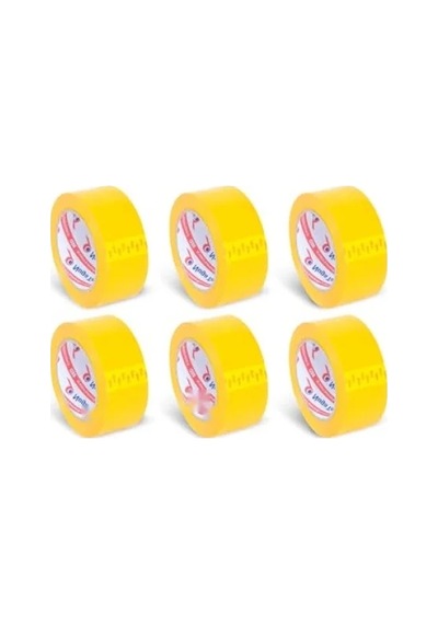 45 Mm X 100 M Sarı Koltuk Bandı - 6 Adet 1