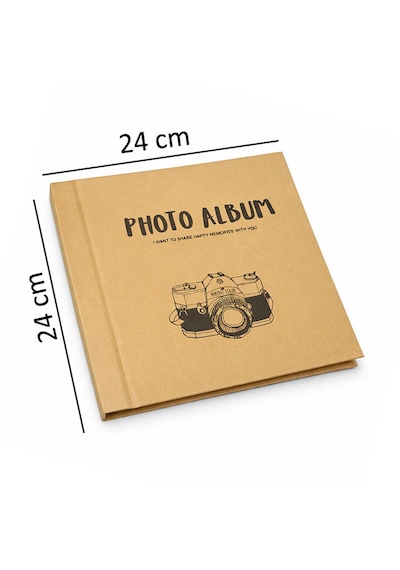 20x23cm Yapışkanlı Fotoğraf Albümü 18 Yaprak 36 Sayfa Yapıştırmalı Albüm