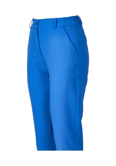 Ysatis Minimalist Kadın Pantolon - Yüksek Bel Düz Kesim Günlük & İş Saks