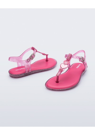 Mini Melissa Kız Çocuk Simli Sandalet Pembe