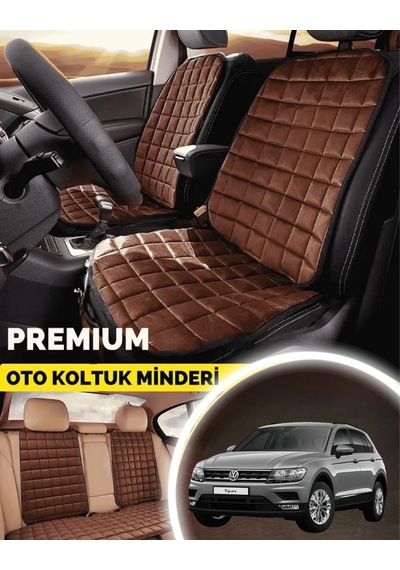 Tiguan Koltuk Minder Ortopedik Cepli Araç Ve Kılıf Seti Tam Uyumlu,taba Renk,konforlu Tasarım