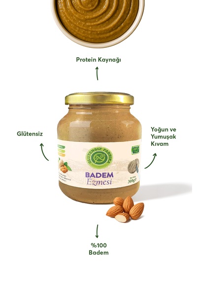 Glütensiz %100 Badem Ezmesi 300 G