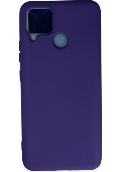 Cosmotex Newface Realme C15 Kılıf Nano İçi Kadife Silikon - Mor