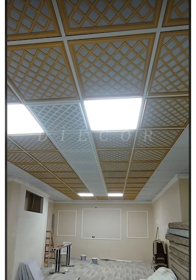 Diecor Led Döşenebilir Asma Tavan Uyumlu 60 60 Tavan Paneli Siyah 60 X 60 Model:xa14
