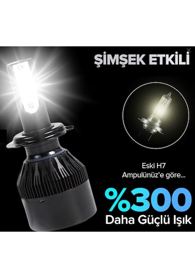 Xenon H7 Led Araba Far Ampül Xenon Led Şimşek Etkili Lıght Seri