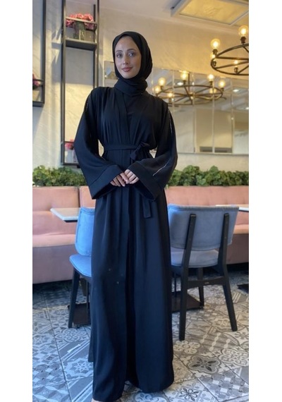 Nazzain Omuzu Taşlı Abaya Çok Renkli
