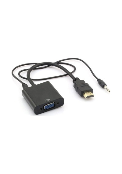 Hdmi To Vga Ses Destekli Monitör Dönüştürücü Kablo Çevirici