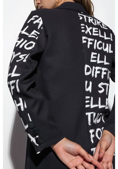 Hiccup Msn Oversize Krep Blazer Ceket Siyah