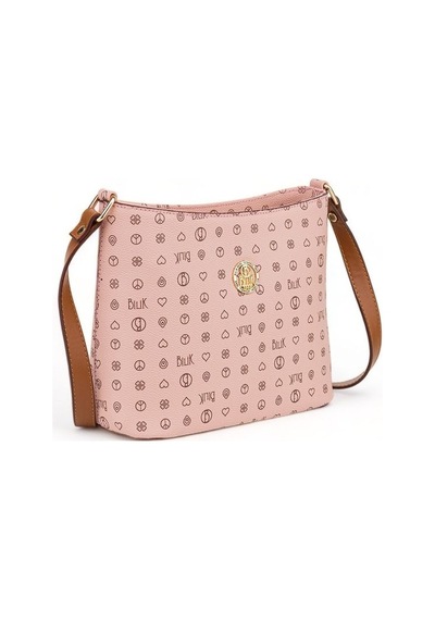 Bilik Deri Monogram Pembe/taba Kadın Çapraz Askılı Çanta Nv 1008- 001