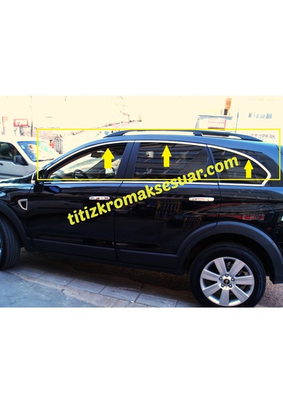 Chevrolet Captıva Krom Cam Üst Çıtası Aksesuarı 6 Parça P. Çelik