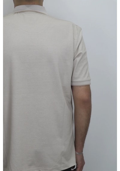 Santa Dmctekstil Erkek Düz Klasik Kesim Rahat Kalıp Polo Yaka T-shirt Krem