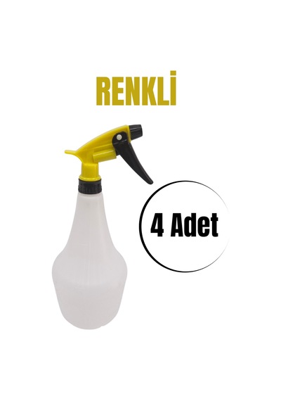 Boş Sprey Şişesi- Renkli Sıvı Püskürtmek İçin Boş Fıs Fıs 4 Adet