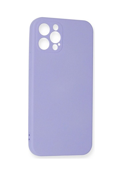 Apple iPhone Uyumlu 12 Pro Max Kılıf Nano İçi Kadife Silikon - Lila