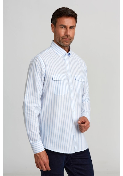 Bisse Erkek Regular Fit Uzun Kollu Spor Gömlek Mavi Gm23y231124 C35 Mavi
