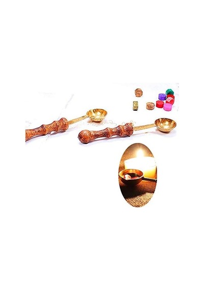 Retro Mektup Mühürü Damga K Harfi + 30 Adet Mühür Mumu + Eritme Kaşığı