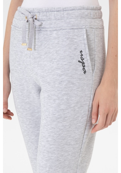 U.S. Polo Assn. Kadın Açık Gri Şardonlu Jogger Eşofman Altı 50313581-VR001