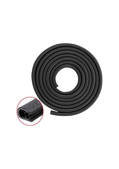 Oto Araç Kapı Koruma Fitili 5metre Parlak Siyah Renk Çarpma Çizilme Önleyici Fitil