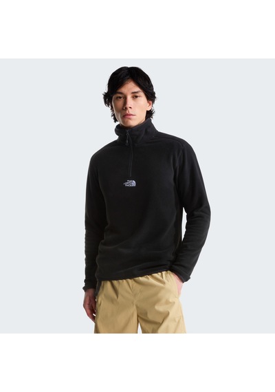The North Face M Glacier 1/4 Zip - Embroidered Logo Erkek Sweatshirt-34557 siyah