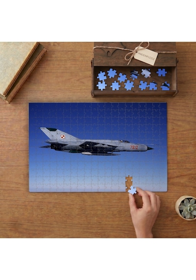 Önleme Uçağı Mig-21 Tasarımı 240 Parça Ahşap Puzzle Ahşap Kutuda Mpy20133