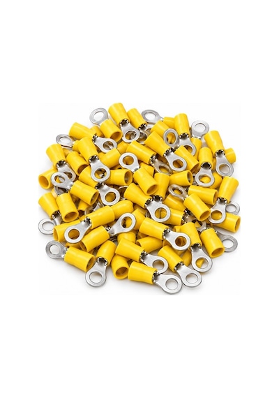 Pm-39080 4-6mm2 Kesit 26x8x9mm Soket Sarı İzoleli Kablo Pabucu 100 Lü Paket