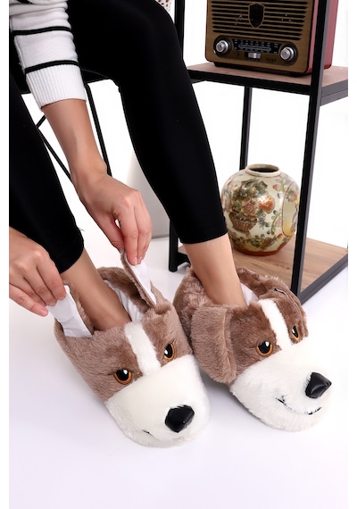 Wordex Hayvanlı H10 Köpekli Kışlık Kadın Erkek Çocuk Panduf Ev Içi Sessiz Taban Panduf Kahverengi Wordex Hayvanlı H10 Köpekli Kışlık Kadın Erkek Çocuk Panduf Ev Içi Sessiz Taban Panduf Kahverengi