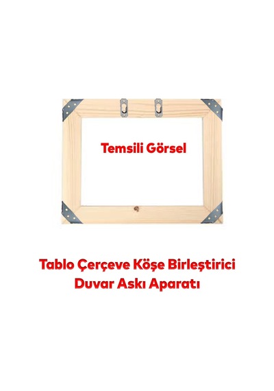 Lexroo Metal Çok Amaçlı Köşe Birleştirme Aparat Pvc Ahşap Çerçeve Tablo Montaj Köşe Gönye Asma Çok Renkli