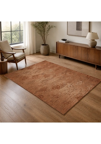 Kartela Halı Liva Halı Jüt Taban Dokuma Halı Bakır - 60 X 90 Cm