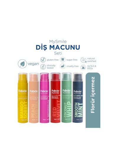 Fabcio Mysmile Diş Macunu 6'lı Set Diş Eti Bakımı