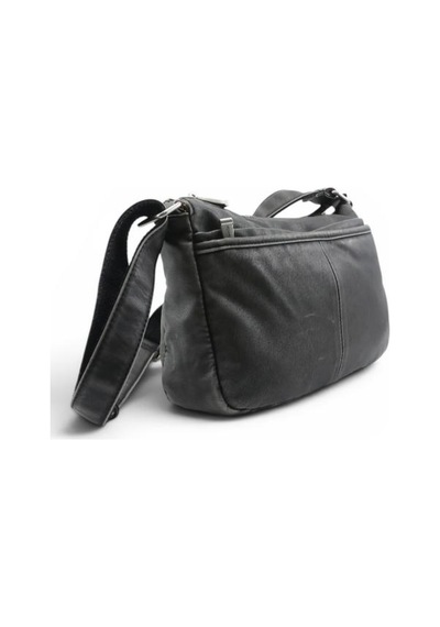 Baginn Eskitme Yıkama S.deri Günlük Postacı Çanta Çapraz Askılı Kadın Omuz Çantası 27 17 Cm Retro Siyah