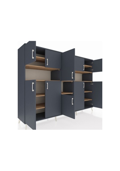 Hyperion Dolap 14 Raflı 10 Kapaklı 220x44x163 Antrasit-antrasit/ç Antrasit-antrasit/çam Hyperion Dolap 14 Raflı 10 Kapaklı 220x44x163 Antrasit-antrasit/ç Antrasit-antrasit/çam