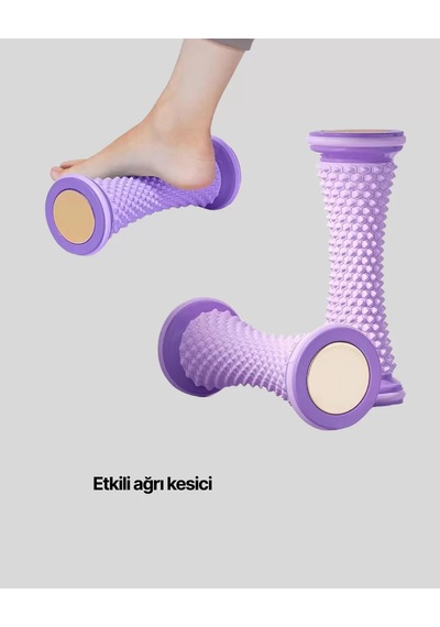 Ayak Masaj Silindiri Derin Doku Masajı Kirpi Topu Akupunktur Etkili Antrasit