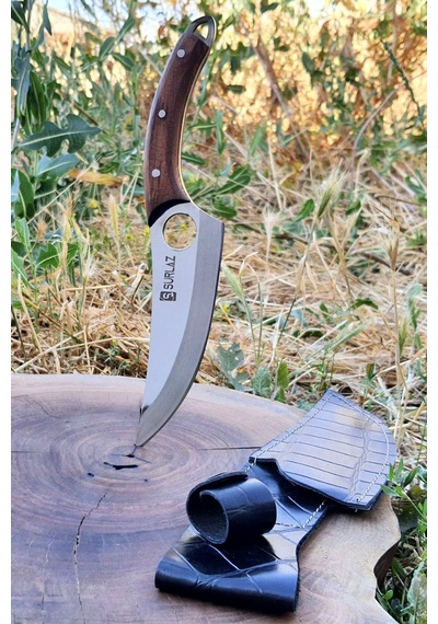 Outdoor Bıçak El Yapımı Kamp Bıçağı 27 Cm Kahverengi