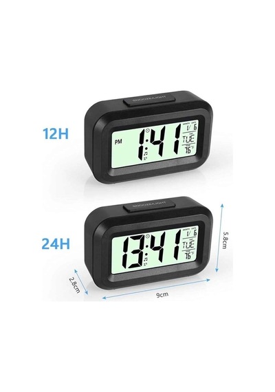 Hubrendy Kargo Dijital Masa Saati Termometreli Takvim Çalar Saat Led Ekran Pilli 521774
