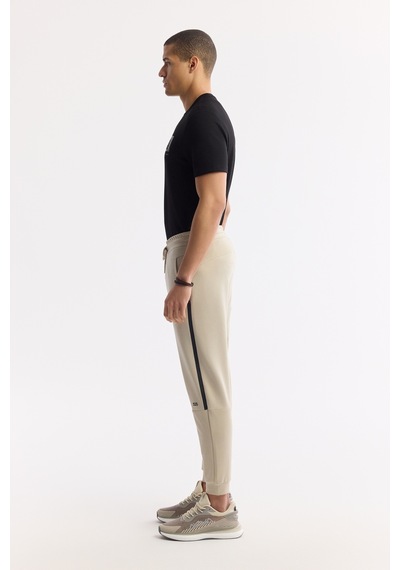 Avva Erkek Bej Beli Lastikli Bağcıklı Soft Touch Regular Fit Eşofman Altı A51y3402
