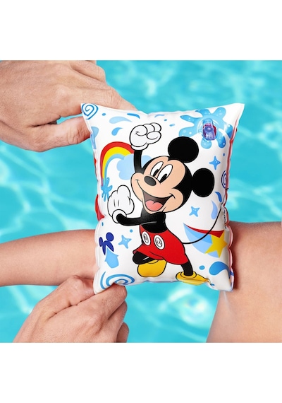 Mickey Mouse Figürlü Deniz Havuz Çocuk Yüzücü Kolluk - 3 - 6 Yaş Arası - 23 Cm X 15 Cm Çok Renkli
