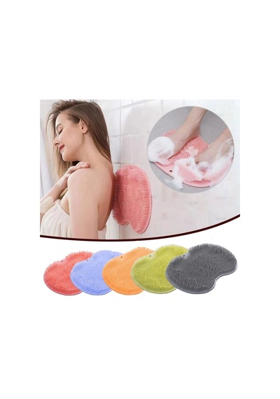 Çok Amaçlı Esnek Yumuşak Banyo El Ayak Vücut Plastik Duş Matı Plastik Banyo Matı Pembe