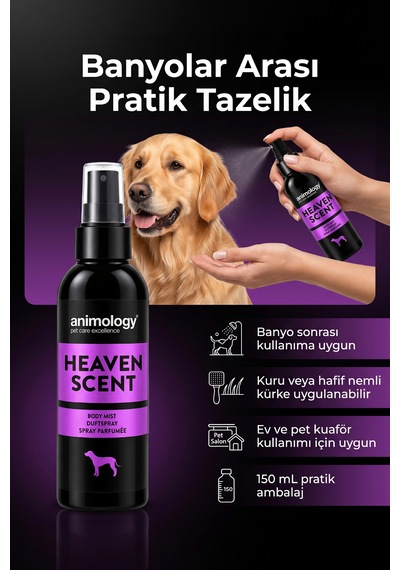 Animology Heaven Scent Fragrance Mist Kedi Köpek Parfümü 150 Ml - Çiçeksi Notalı Dişiler İçin Vegan