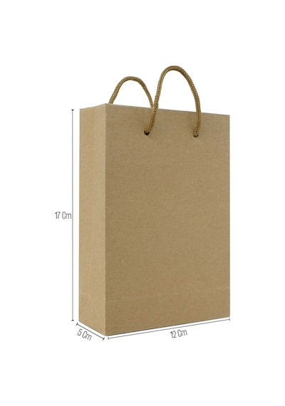 12x17x5 Kraft Karton Çanta 25 Adet