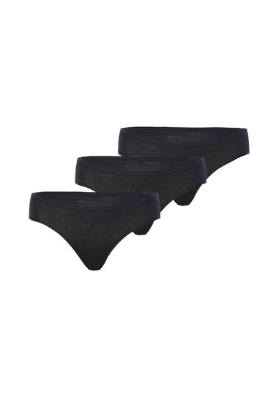 Blackspade Kadın Pamuklu 3'lü Paket Slip - Siyah