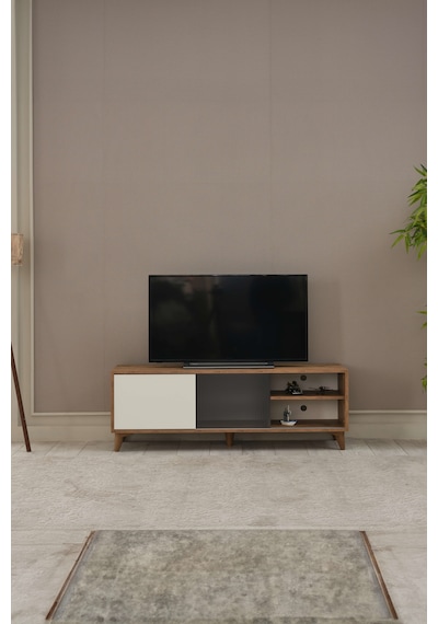 Arpelia Tv Sehpası Sürgülü Kapak 140x40x35 Cm