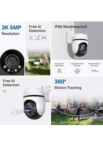 Tp-lınk 5mp Tapo C530ws Dış Mekan Pan/tilt Güvenlik Wi-fi Kamera
