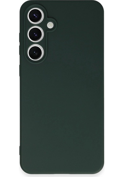 Samsung Uyumlu Galaxy S24 Fe Kılıf Nano İçi Kadife Silikon Koyu Yeşil\